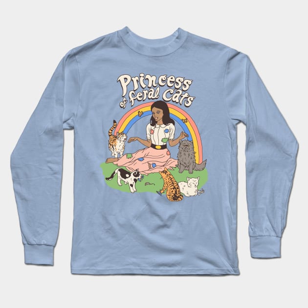 Princess Of Feral Cats 2 Long Sleeve T-Shirt by Hillary White Rabbit